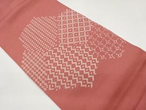 幾何学模様刺繍名古屋帯